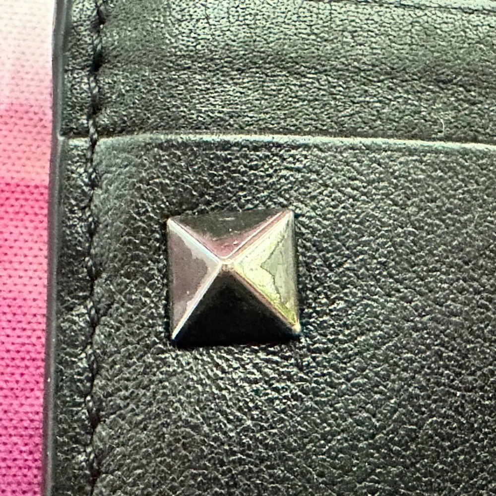 Valentino Garavani Black Studded Card Holder (EUC)